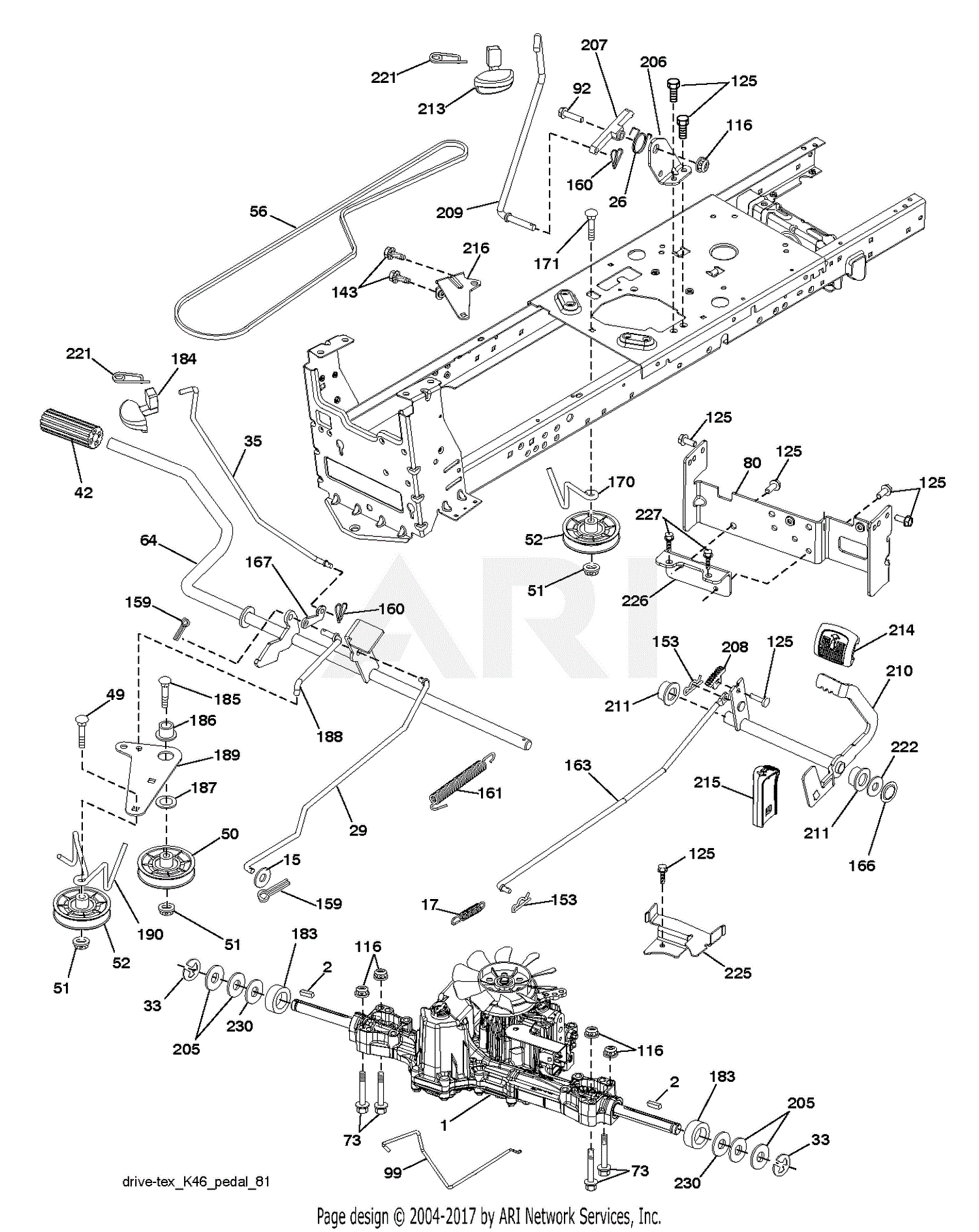 Poulan PB22H46YT - 96042012501 (2010-12) Parts Diagram for DRIVE