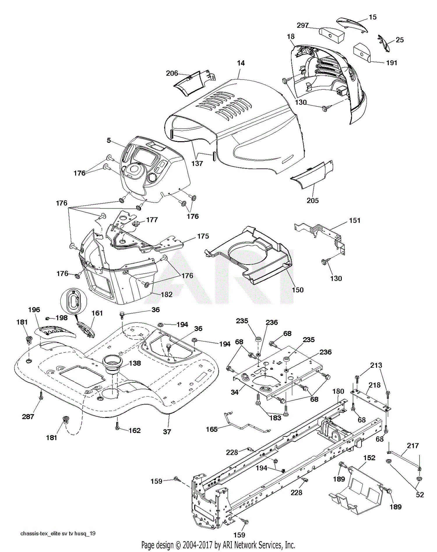 Poulan PB22H46YT - 96042012503 (2012-10) Parts Diagram for CHASSIS / FRAME