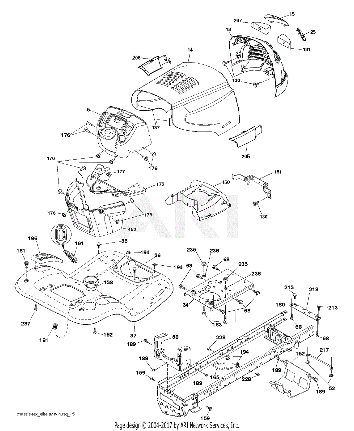 Poulan Pb22h46yt - 96048003800 (2012-01) Parts Diagram For Chassis   Frame