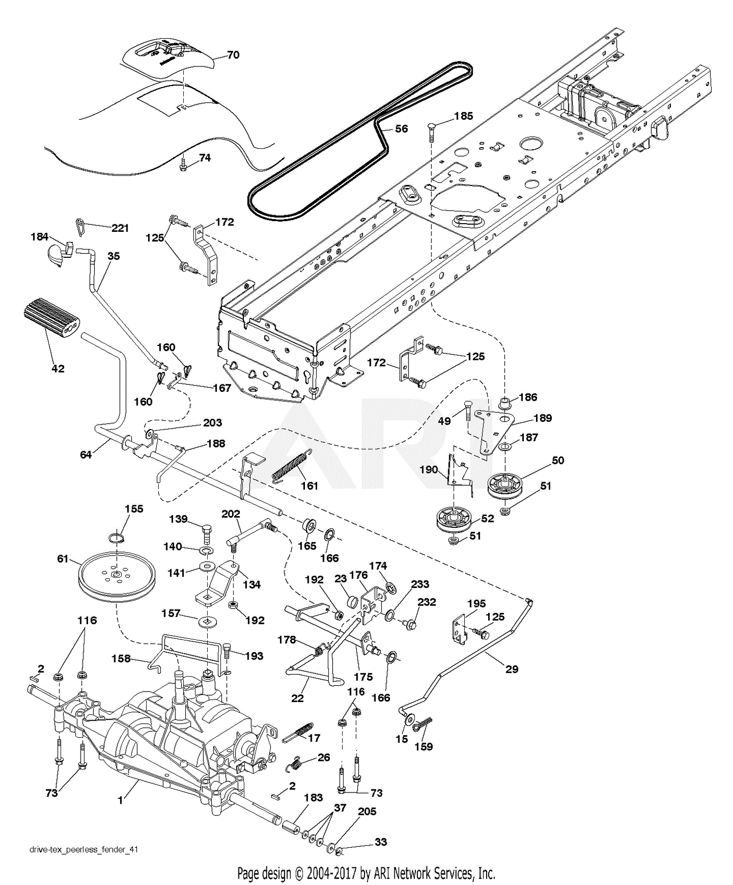 Poulan PO10538LT - 96048007000 (2013-12) Parts Diagram for DRIVE