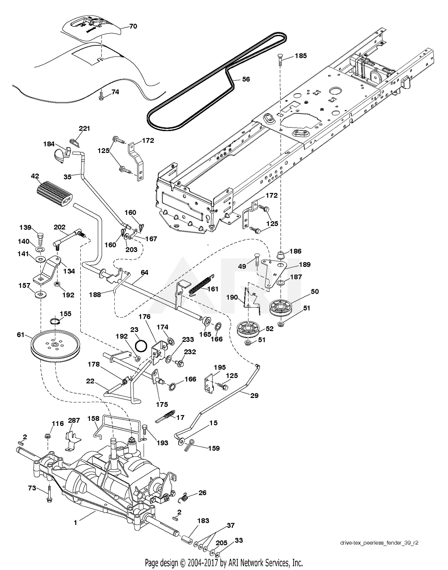 Poulan PO12530LT - 96041021302 (2013-03) Parts Diagram for DRIVE