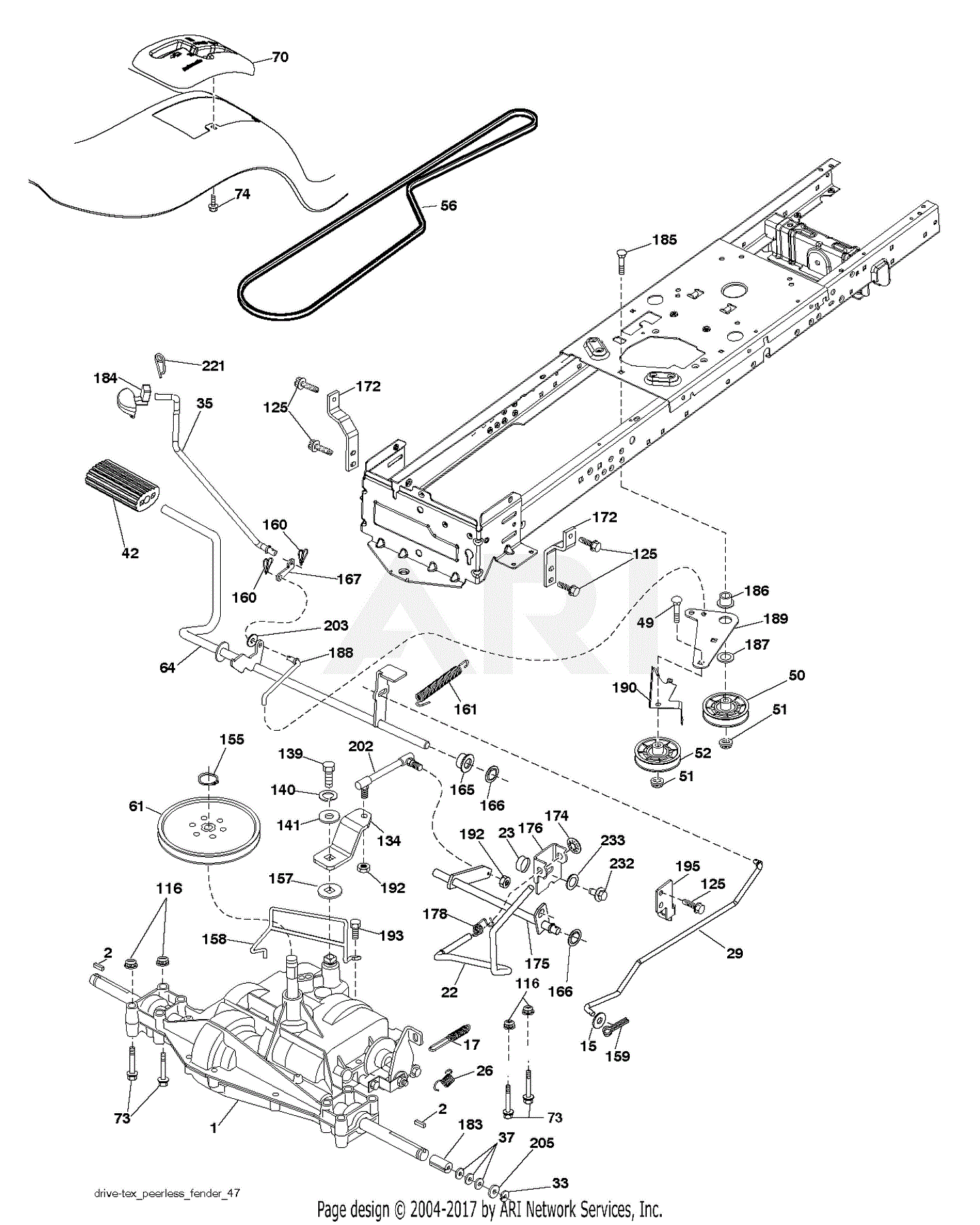 Poulan Po14538lt - 96048002200 (2012-02) Parts Diagram For Drive