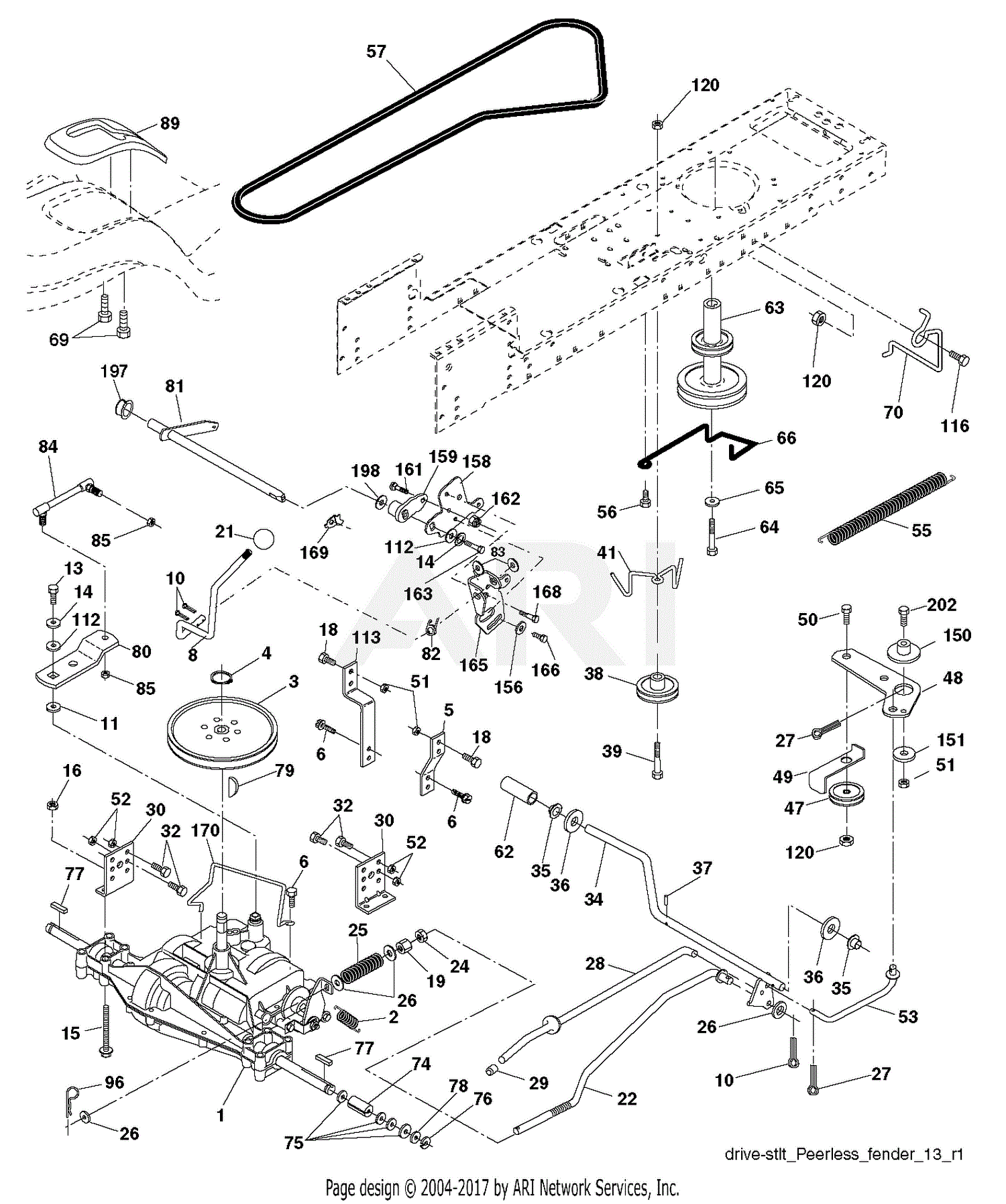 Poulan PO14542LT - 96012011900 (2011-03) Parts Diagram for DRIVE