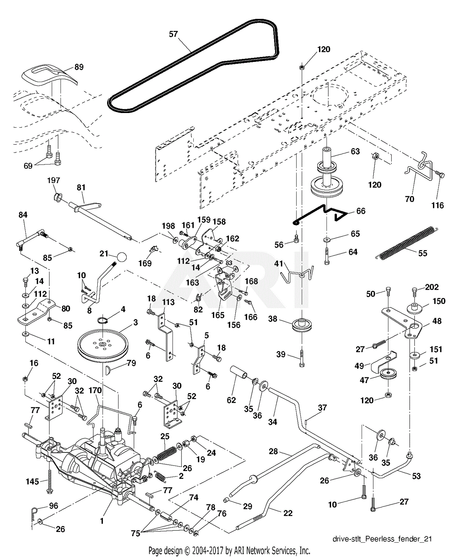 Poulan PO17542LT - 96012011000 (2010-09) Parts Diagram for DRIVE