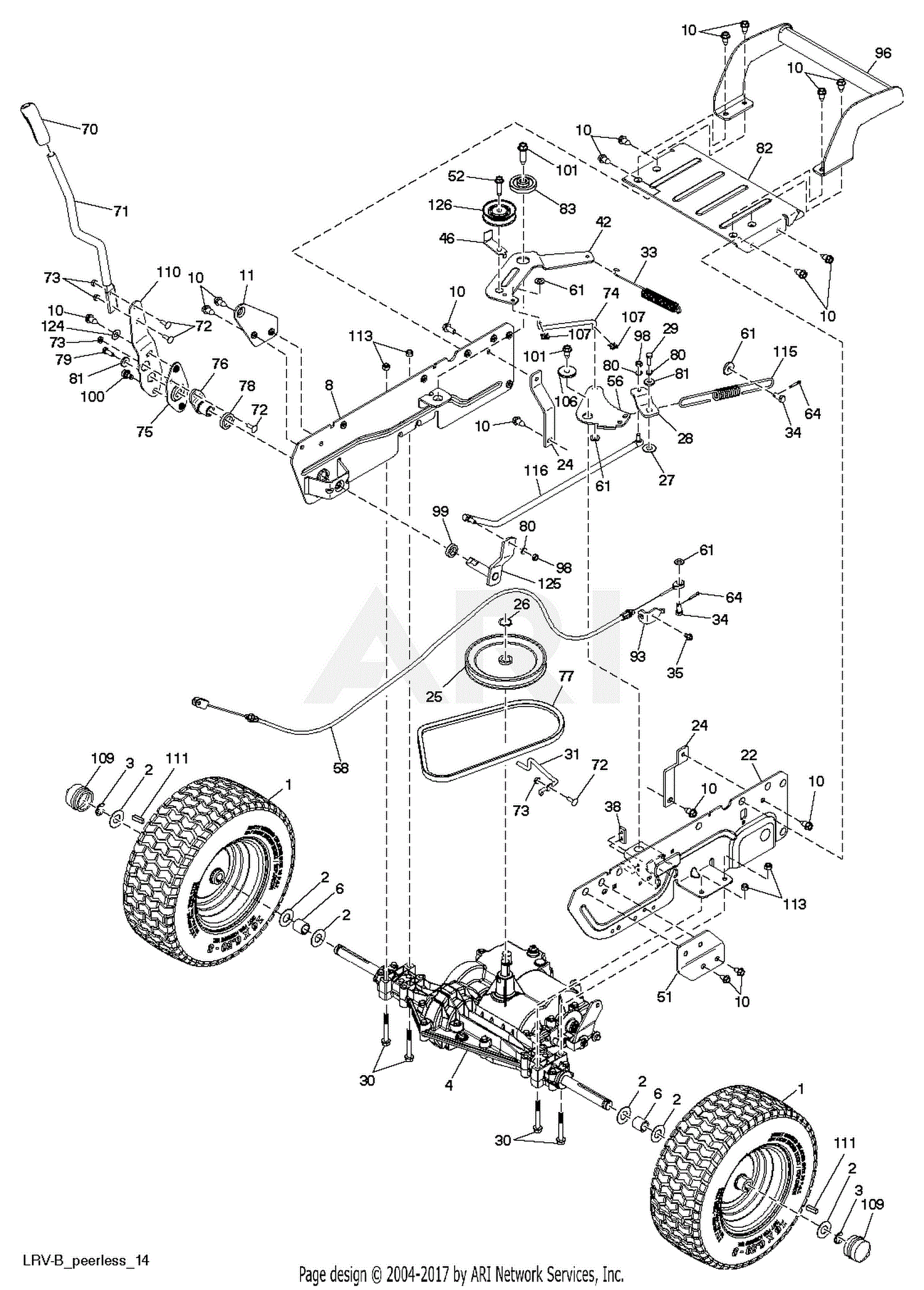 Poulan PP105G30 - 96022002701 (2016-08) Parts Diagram for DRIVE