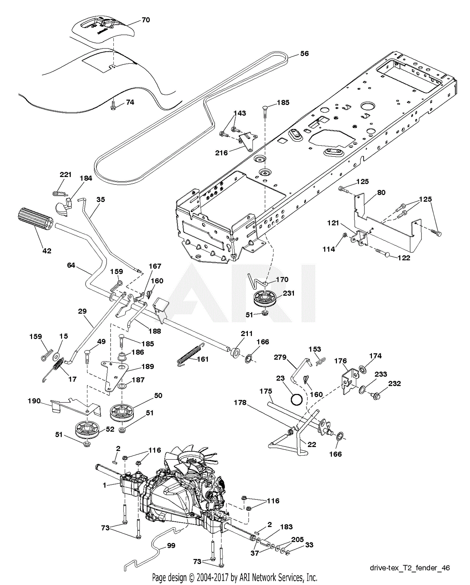 Poulan PP155H42 - 96042018200 (2015-08) Parts Diagram for DRIVE