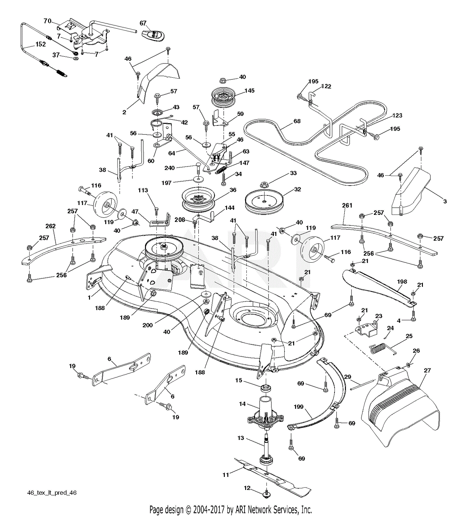 Poulan Pp175h46 - 96042019600 (2016-08) Parts Diagram For Mower Deck 