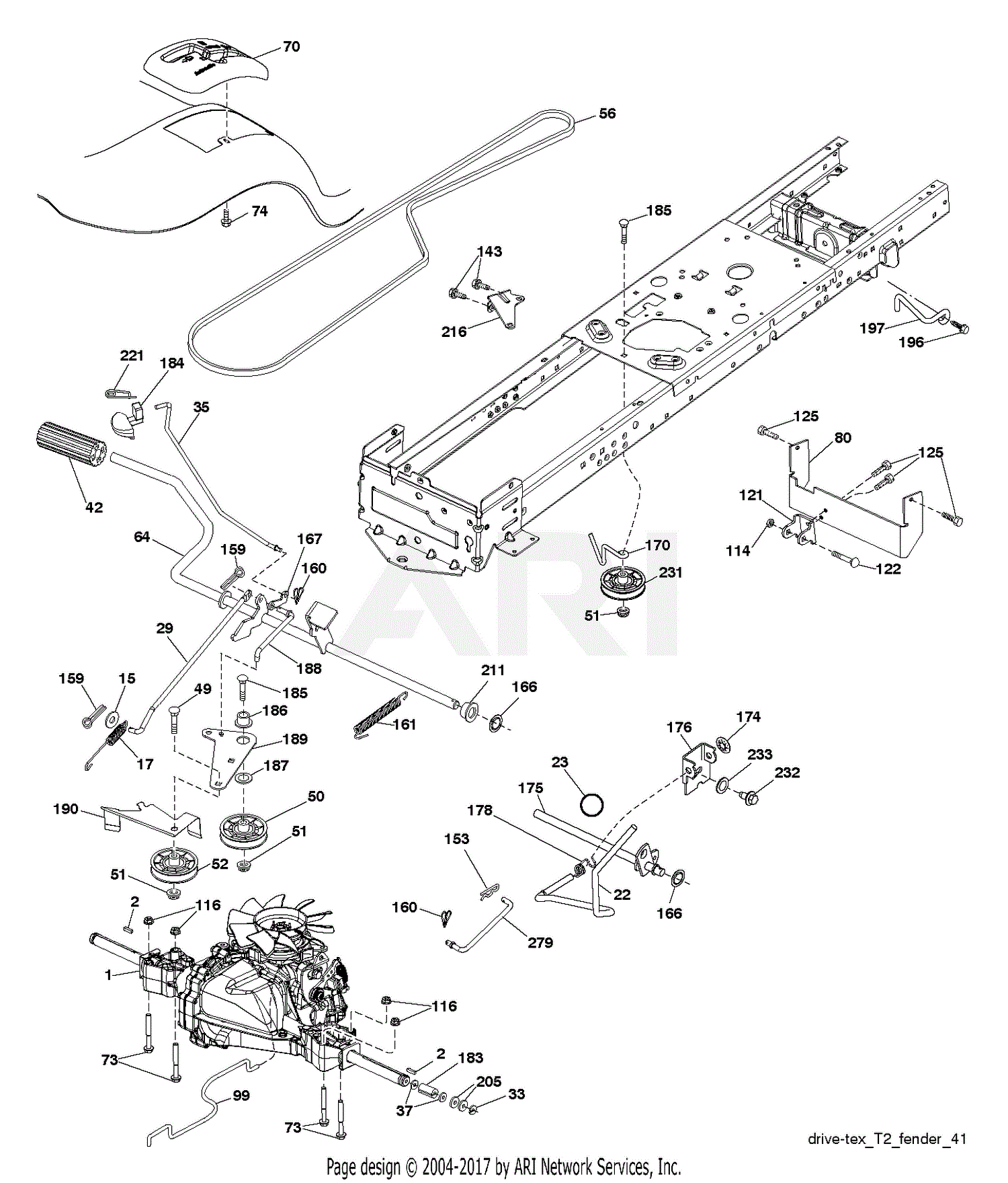 Poulan PP20VH48 - 96042019200 (2016-02) Parts Diagram for DRIVE