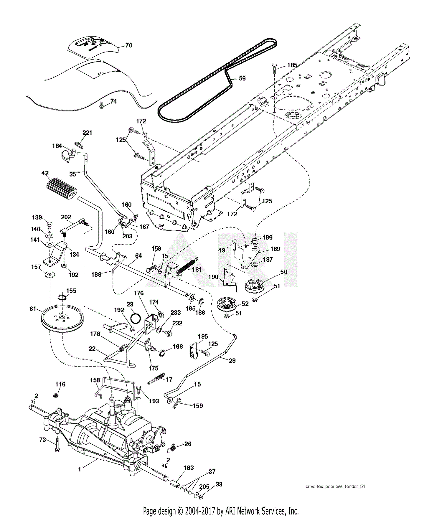 Poulan Pxt12530 - 96046003000 (2010-01) Parts Diagram For Drive