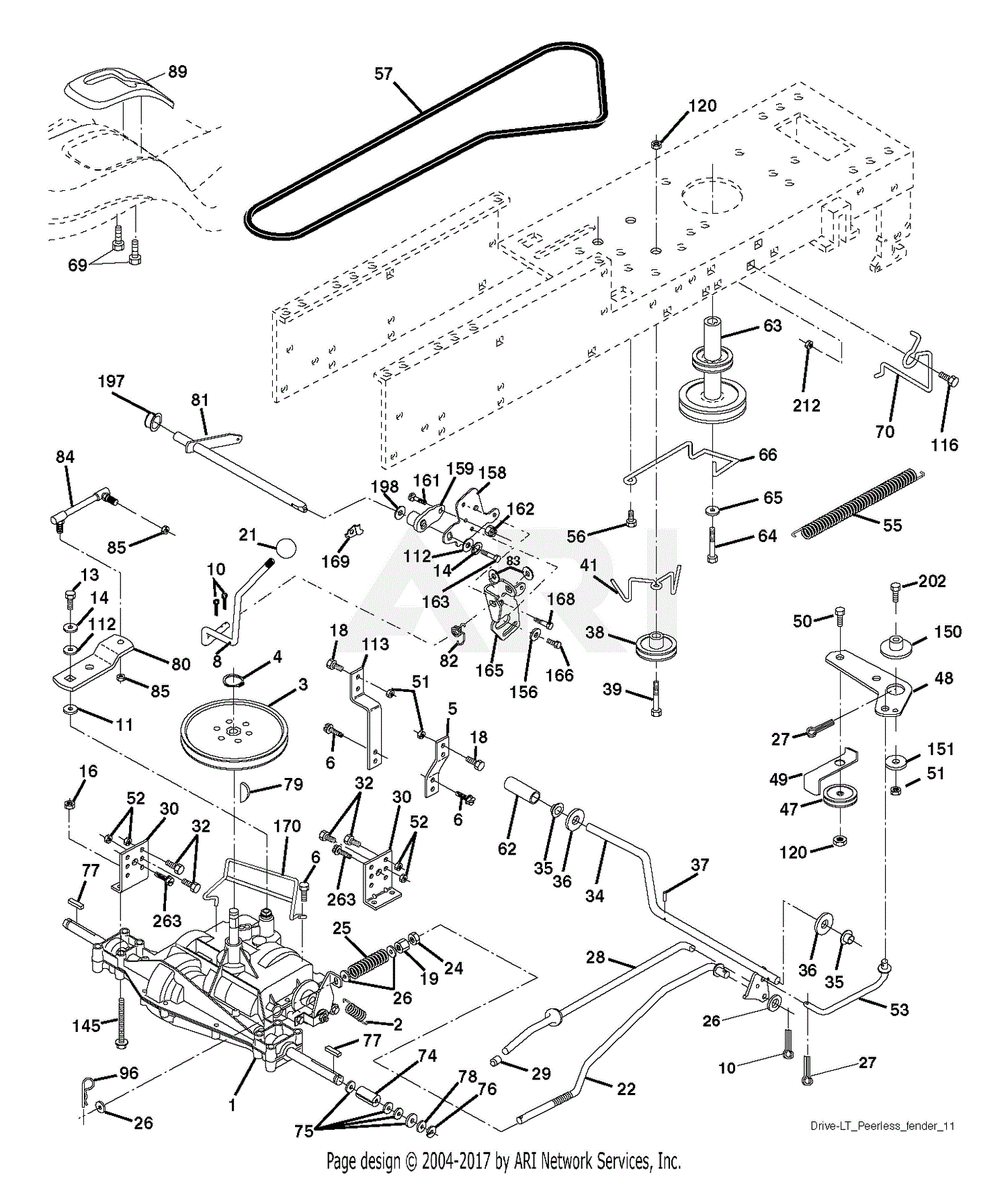 Poulan PXT175G42 - 96016002601 (2011-11) Parts Diagram for DRIVE