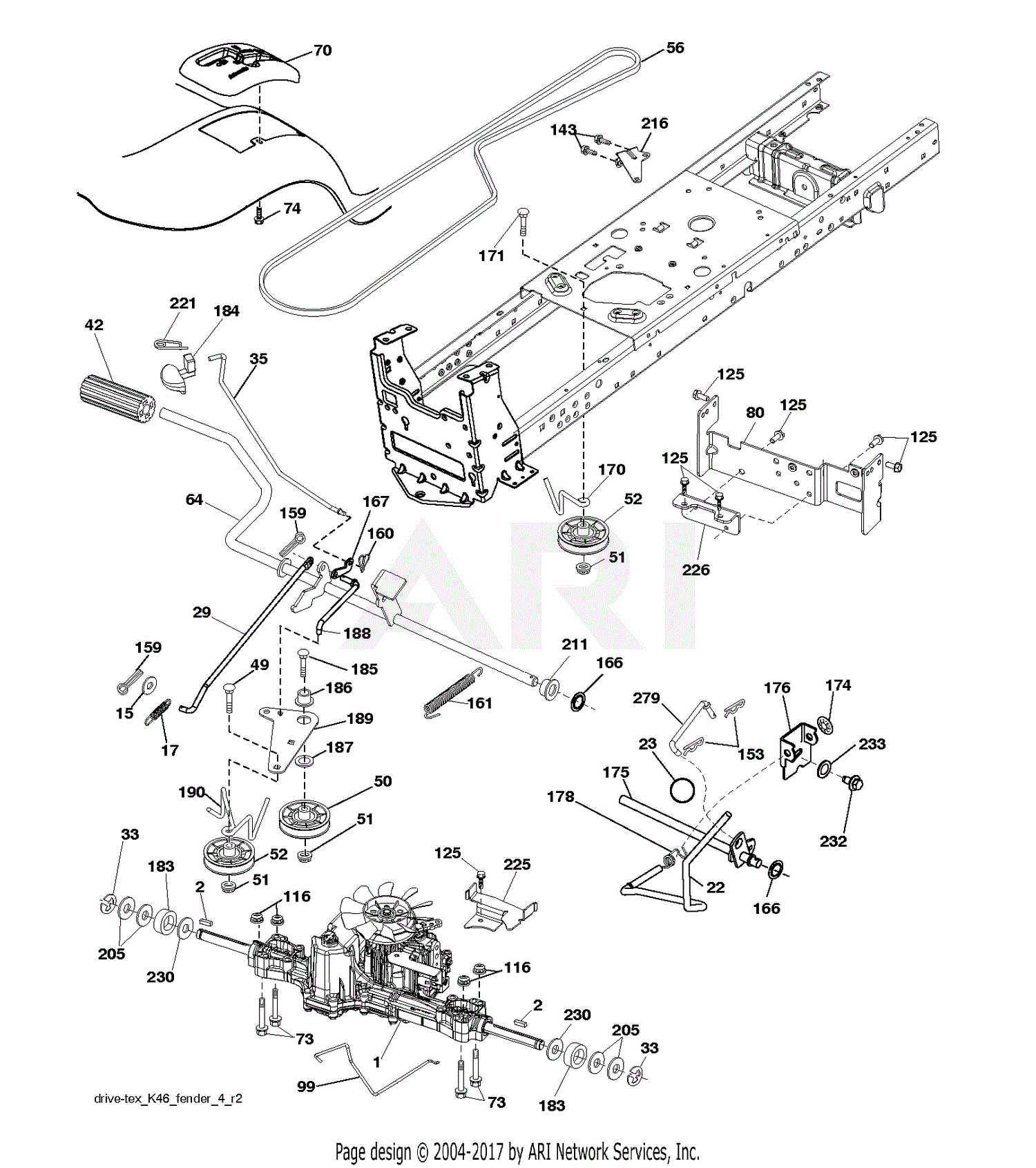 Poulan W17542H - 96041012002 (2010-03) Parts Diagram for DRIVE