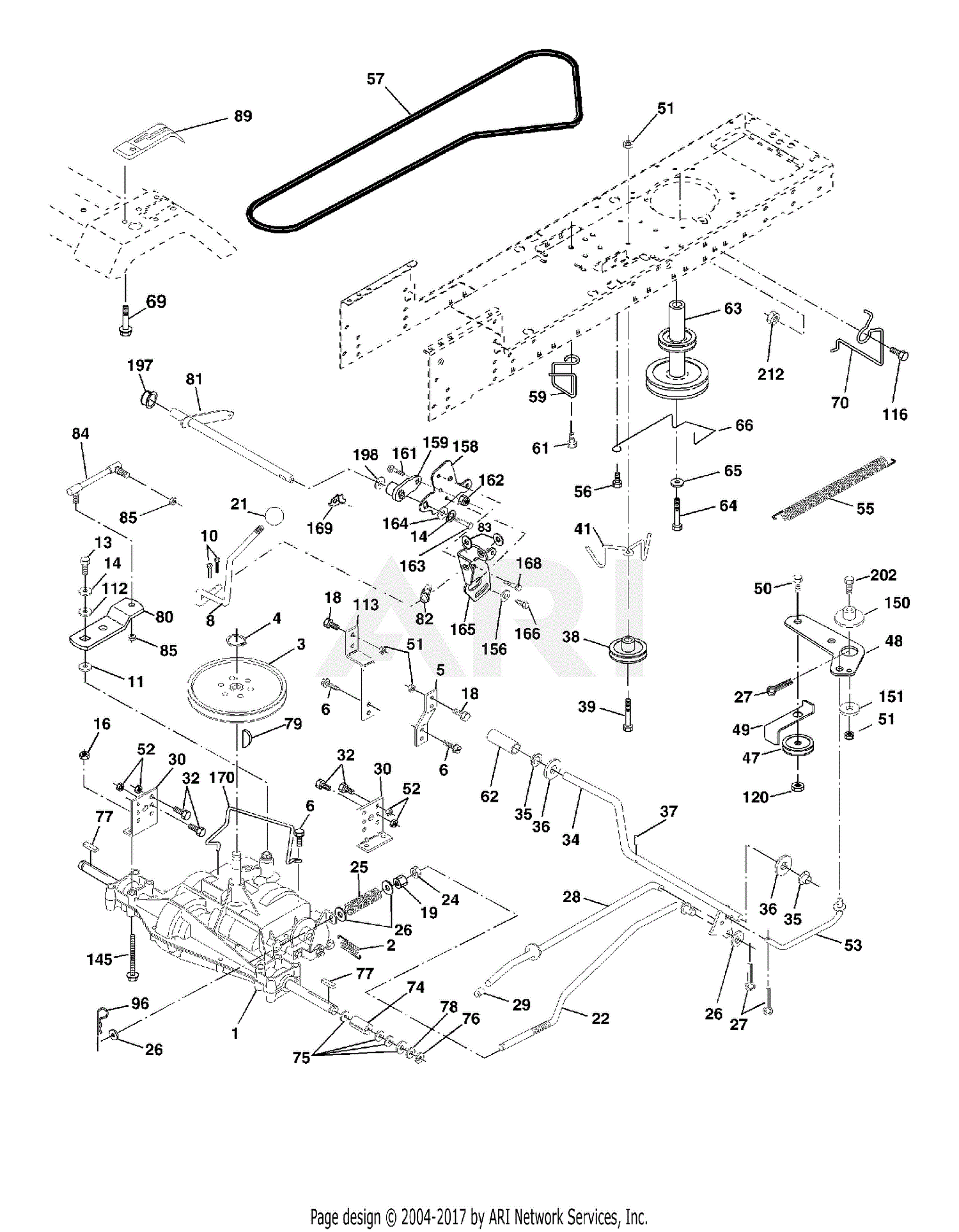 Poulan WET2242STC (2003-01) Parts Diagram for DRIVE