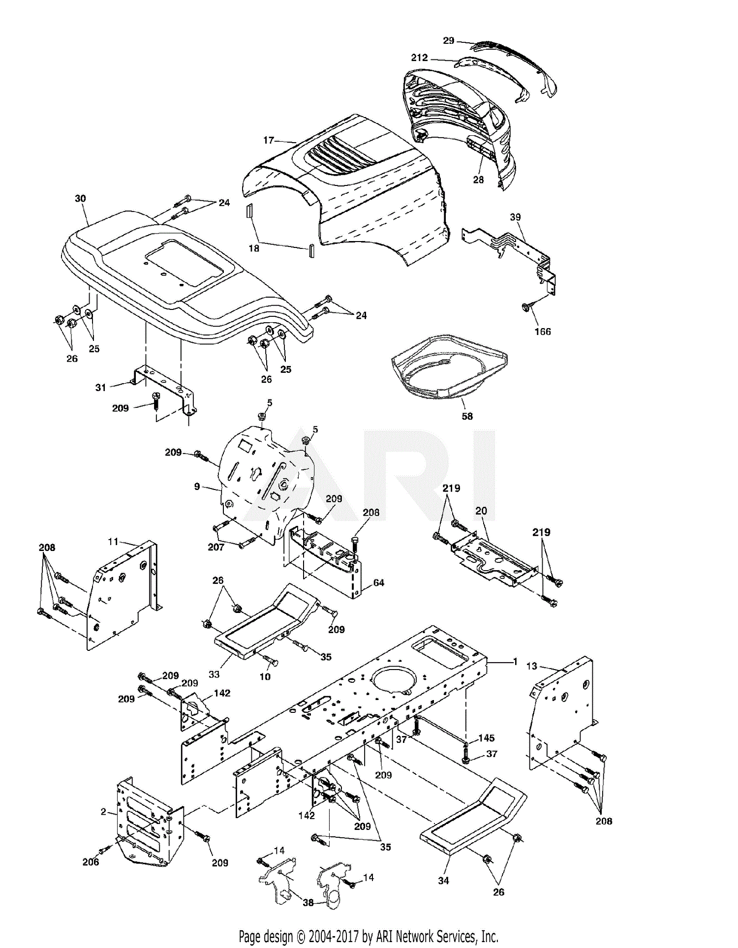 Poulan WET2242STD (2004-01) Parts Diagram for CHASSIS ENCLOSURES