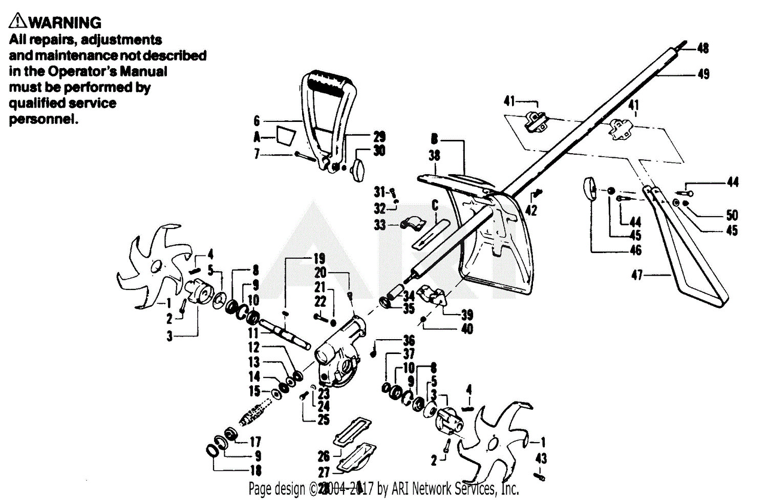 Poulan 5500 Gas Trimmer Parts Diagram For Power Hoe Assembly