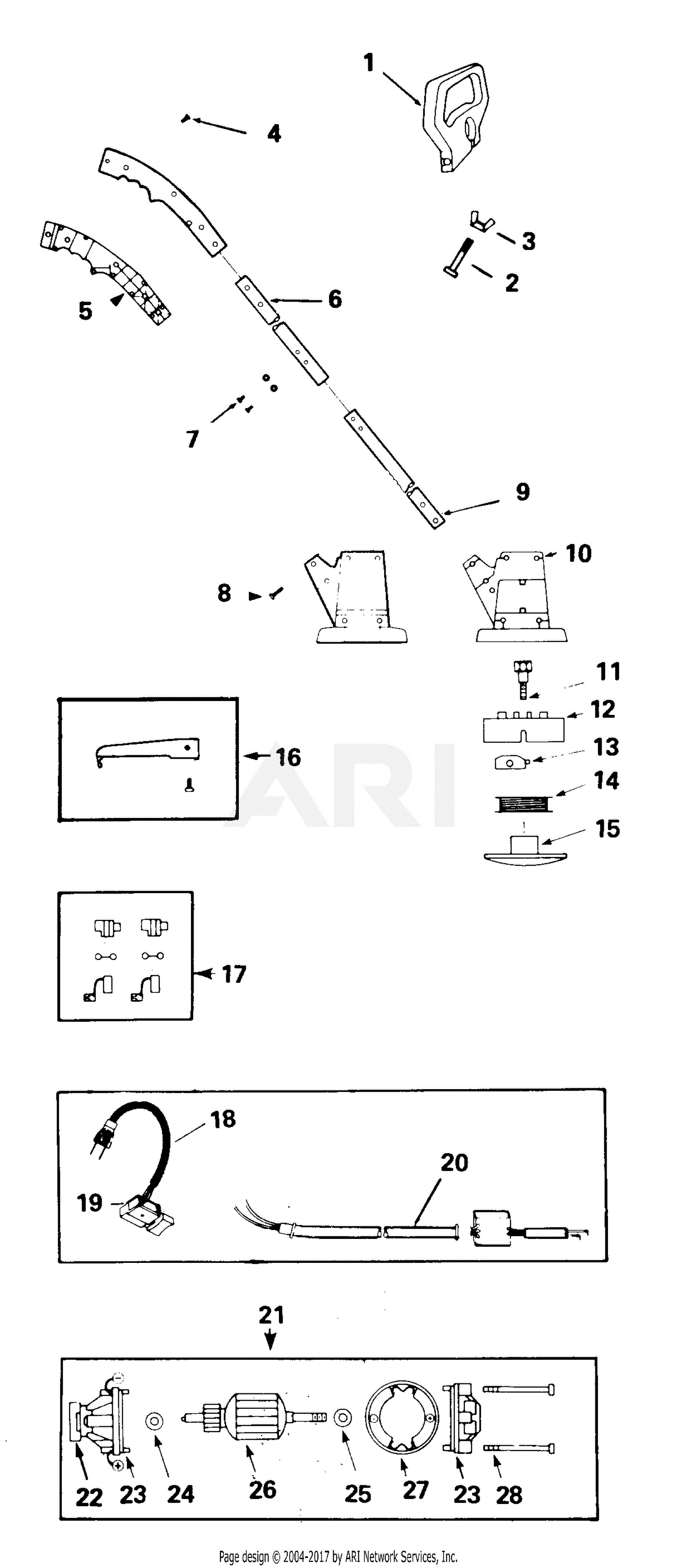 Poulan 587 Electric Trimmer Parts Diagram For Trimmer Assembly 7780