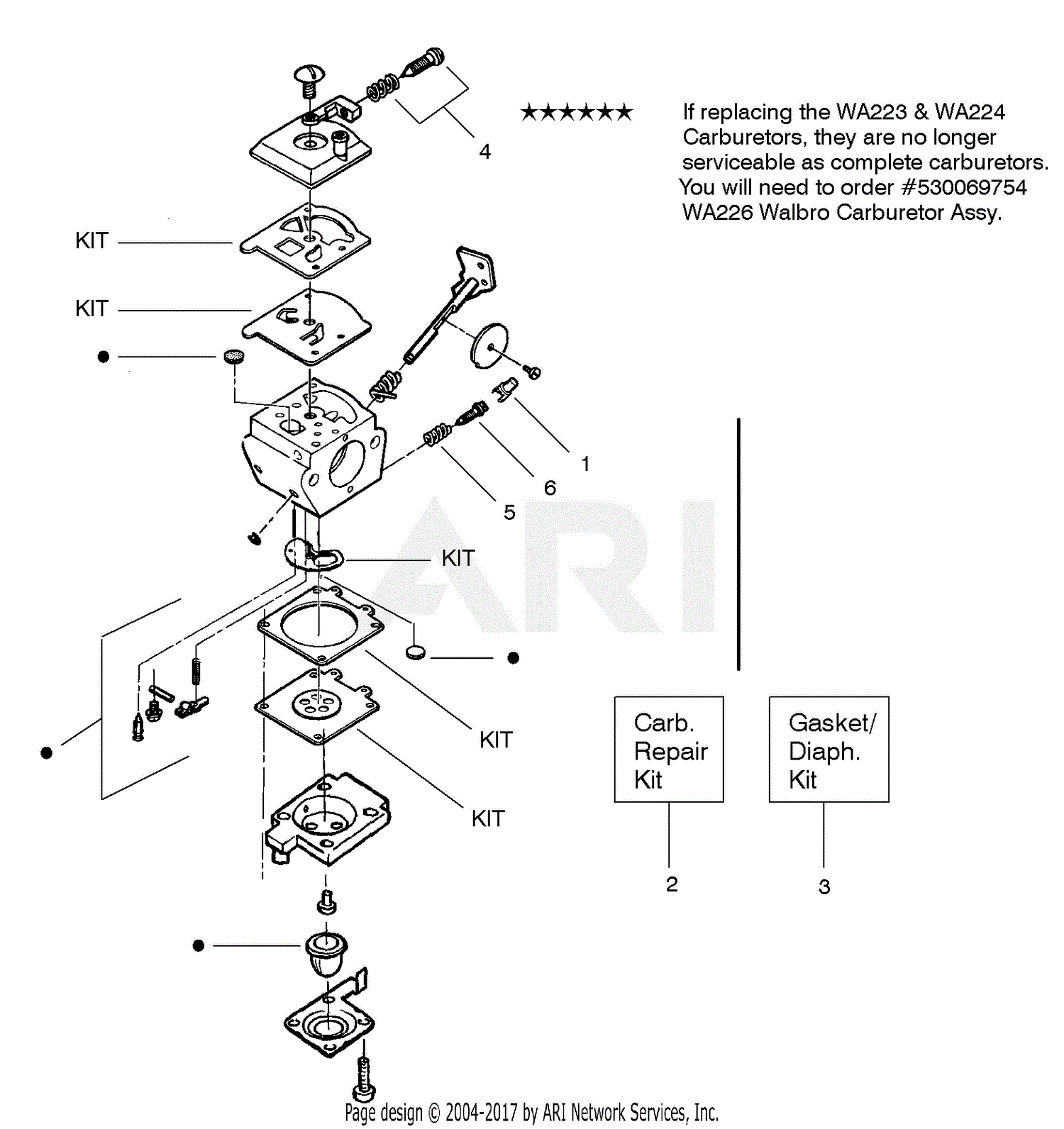 Poulan Featherlite Gas Trimmer Type 4 Parts Diagram for Carburetor