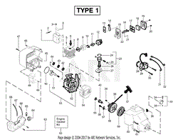 Poulan Featherlite SST LE Gas Trimmer Type 1 Parts Diagrams