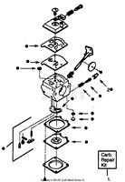 Poulan SV30 Gas Blower Parts Diagram for CARBURETOR