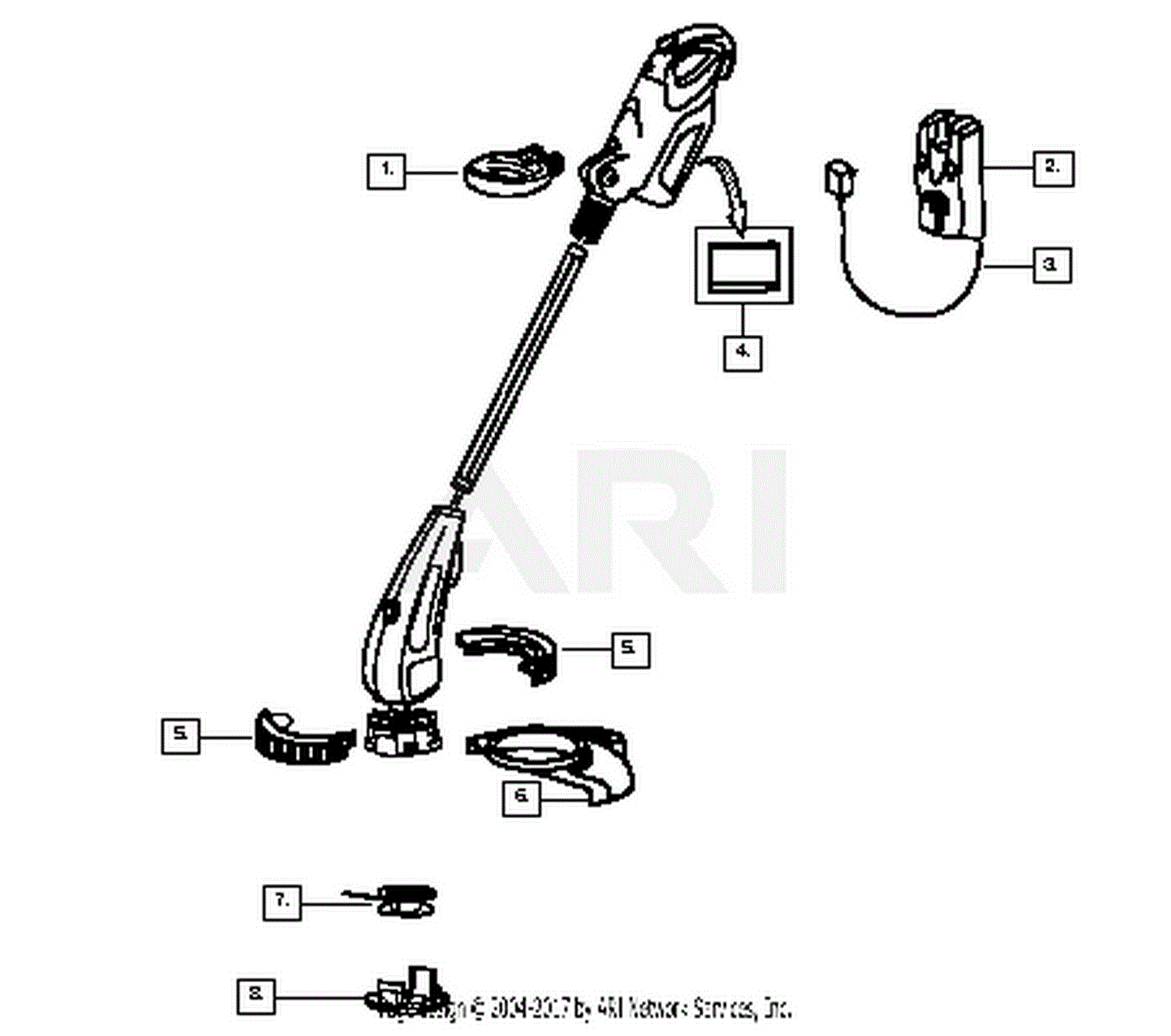 Poulan Tne Cordless Trimmer Parts Diagram For Cordless Trimmer Assy 2477