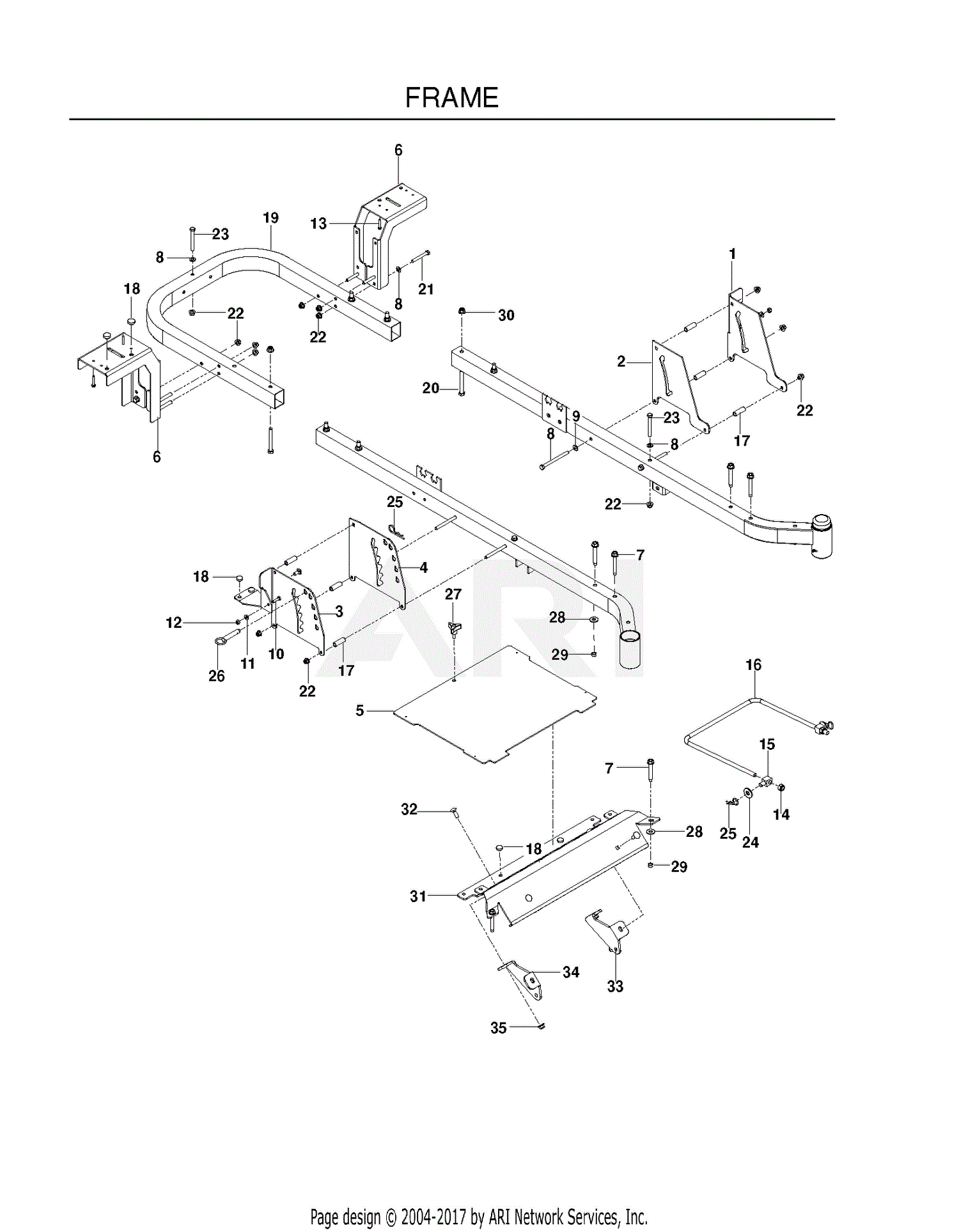 Poulan 541ZX - 966681901 (2011-01) Parts Diagram for FRAME