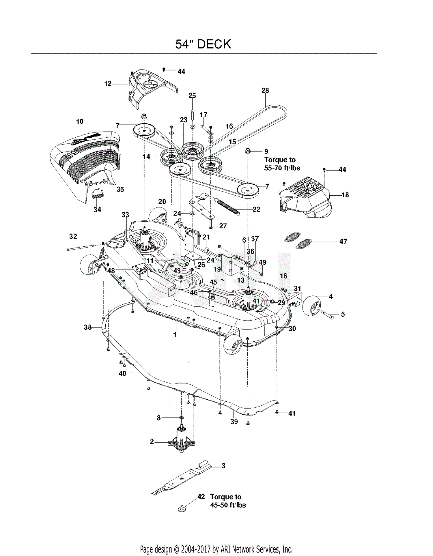 Poulan 541ZX 966681901 (201101) Parts Diagram for MOWER DECK