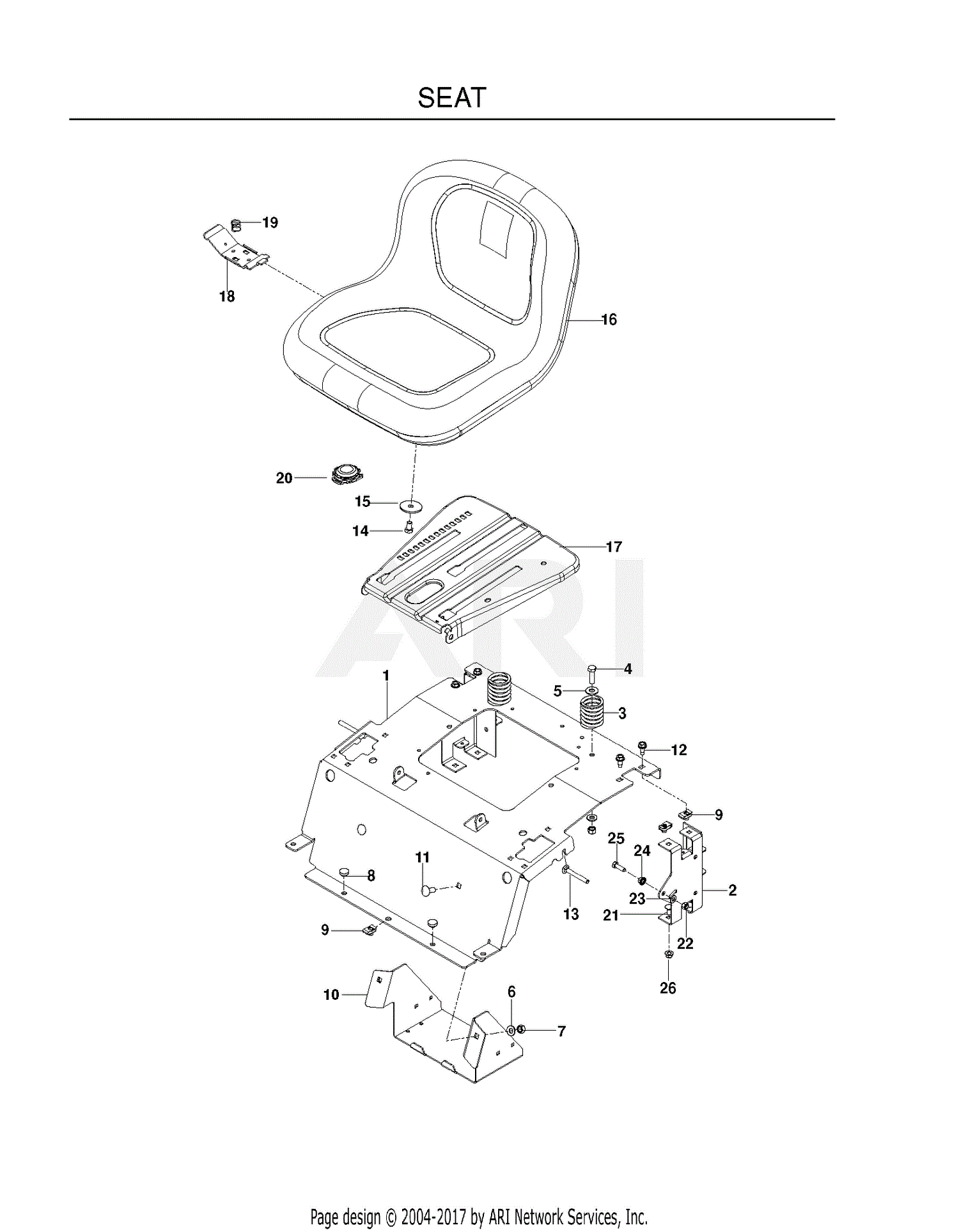 Poulan 541ZX - 966681901 (2011-01) Parts Diagram for SEAT