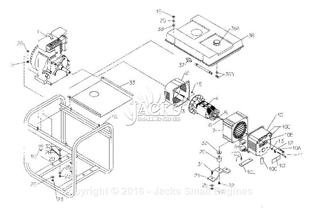 Booth Becks uren PowerMate Formerly Coleman PC0545202.01 Parts Diagram for Generator Parts