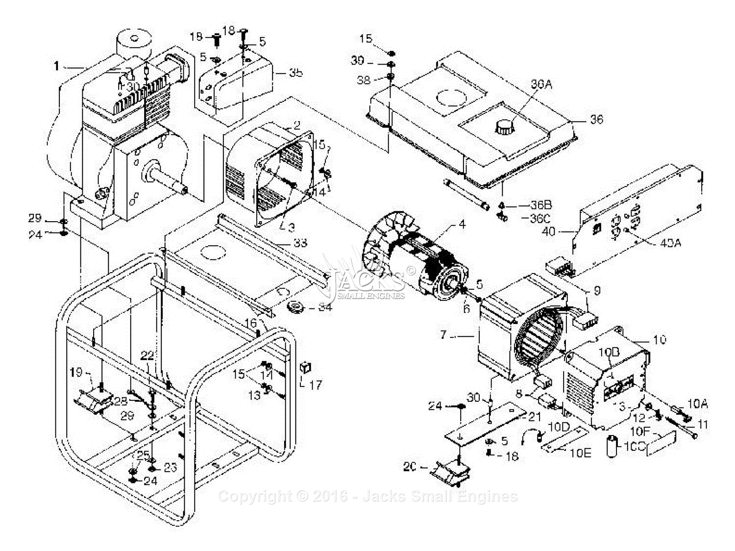 PowerMate Formerly Coleman PM0524302 Parts Diagram for ... honda 6500 generator wiring diagram 
