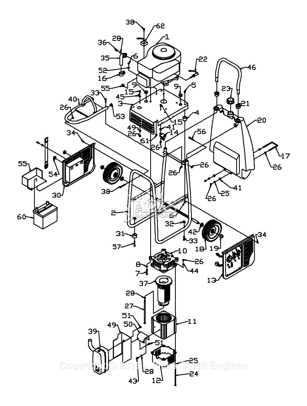 PowerMate Formerly Coleman PM0557523.9 Parts Diagram for ... coleman generator wiring diagram 