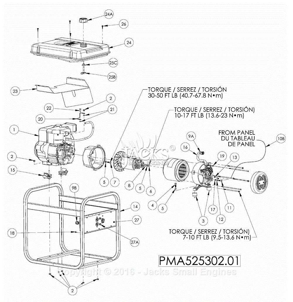 PowerMate Formerly Coleman PMA525302.01 Parts Diagram for ... 6 pin ignition wiring diagram gator 