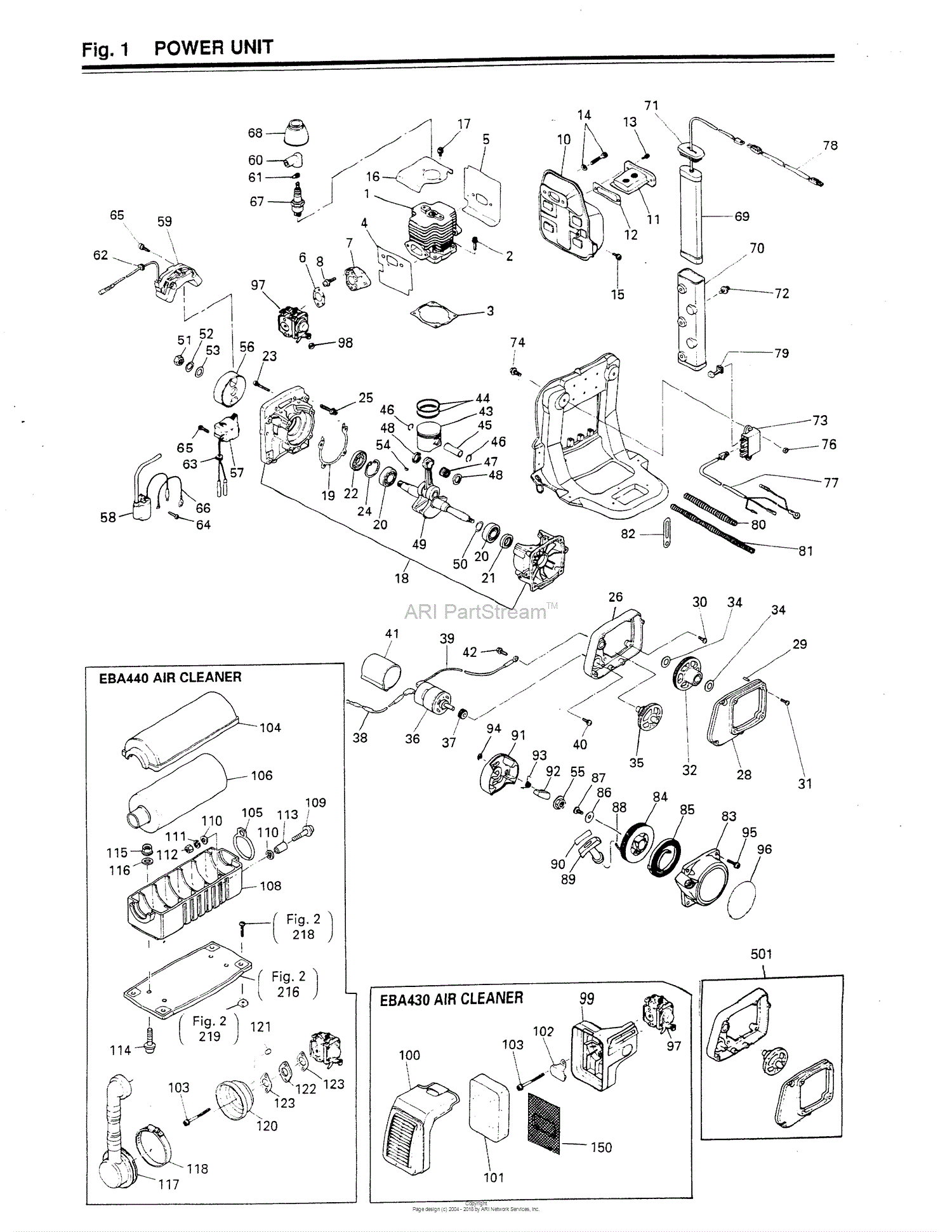 Red Max Eba440-10 90 Serial No. None Date 10 90 Parts Diagram For 020 