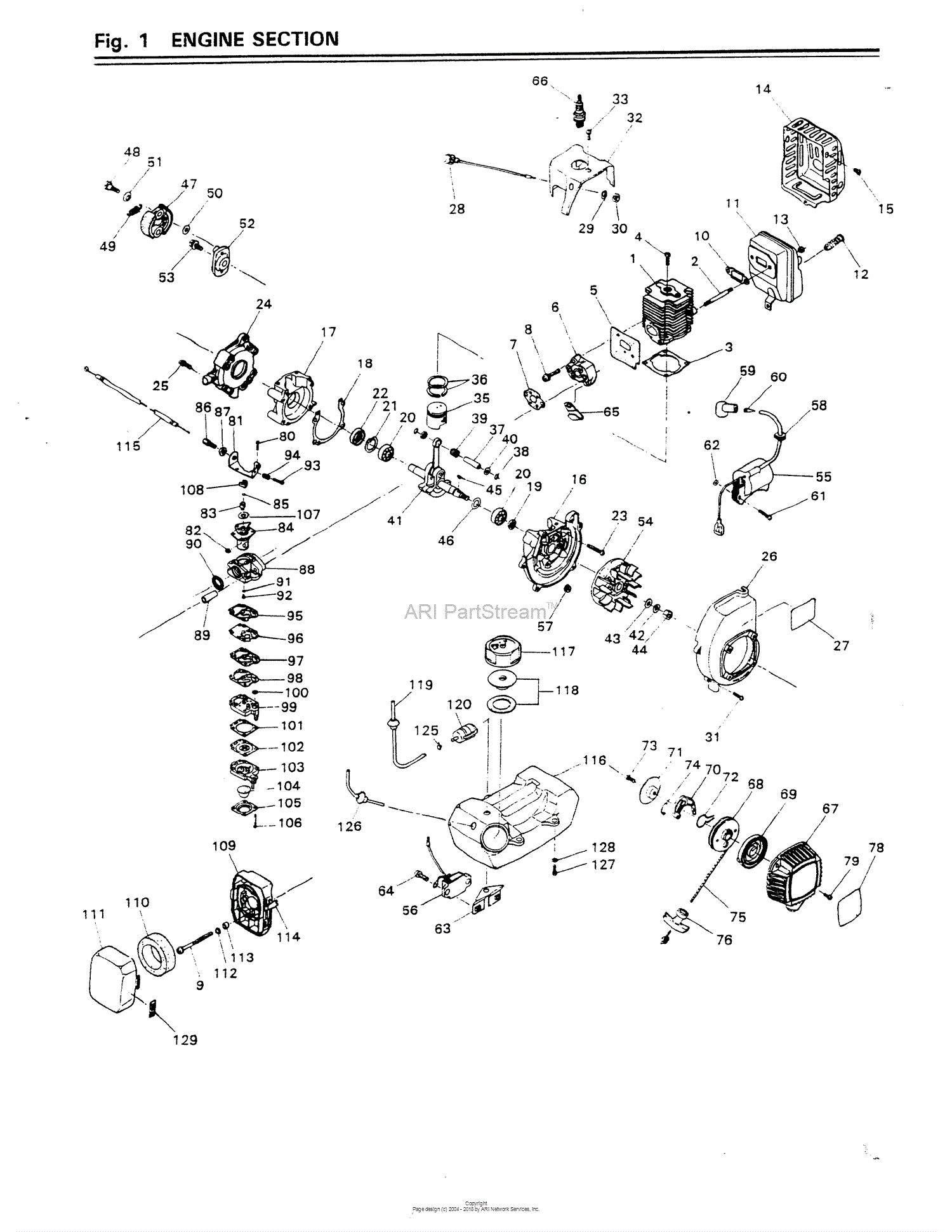 Red Max HT230-10/90 Serial No. None Date 10/90 Parts Diagram for 015 ...