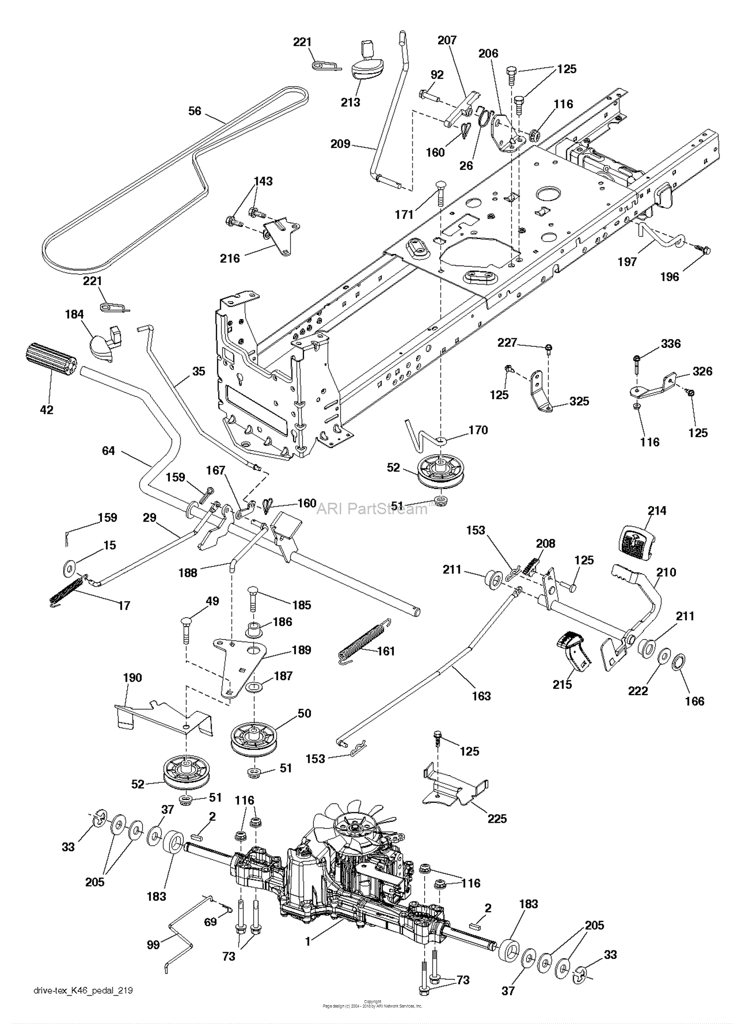 Red Max YT1846 - 96043023500 (2017-05) Parts Diagram for DRIVE