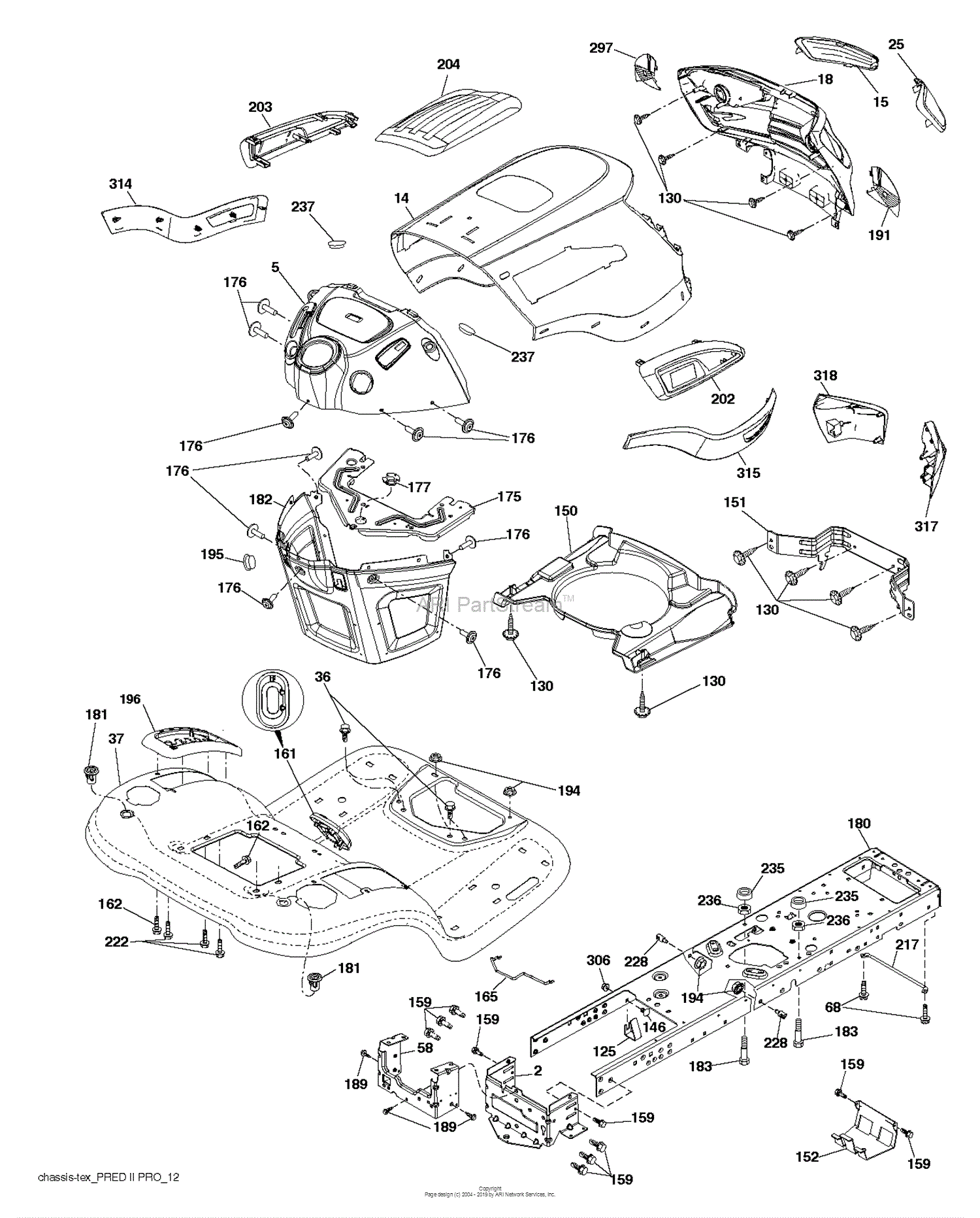 Red Max YT2142F - 96043023600 (2017-05) Parts Diagram for CHASSIS ...