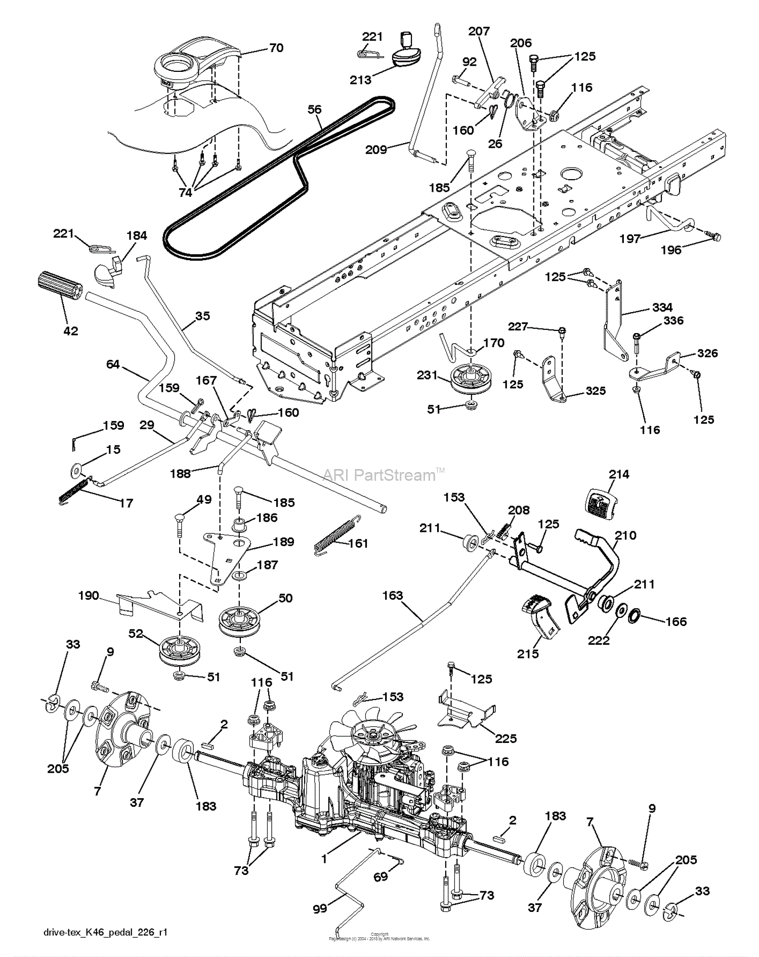 Red Max YT2348F - 96043023700 (2017-09) Parts Diagram for DRIVE