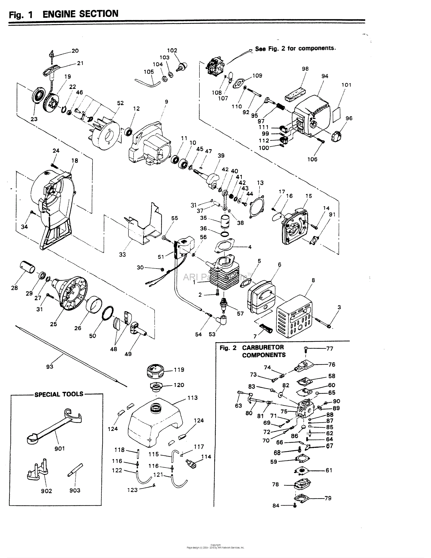 Red Max BT17-12/90 Serial No. None Date 12/90 Parts Diagram for 023 ...