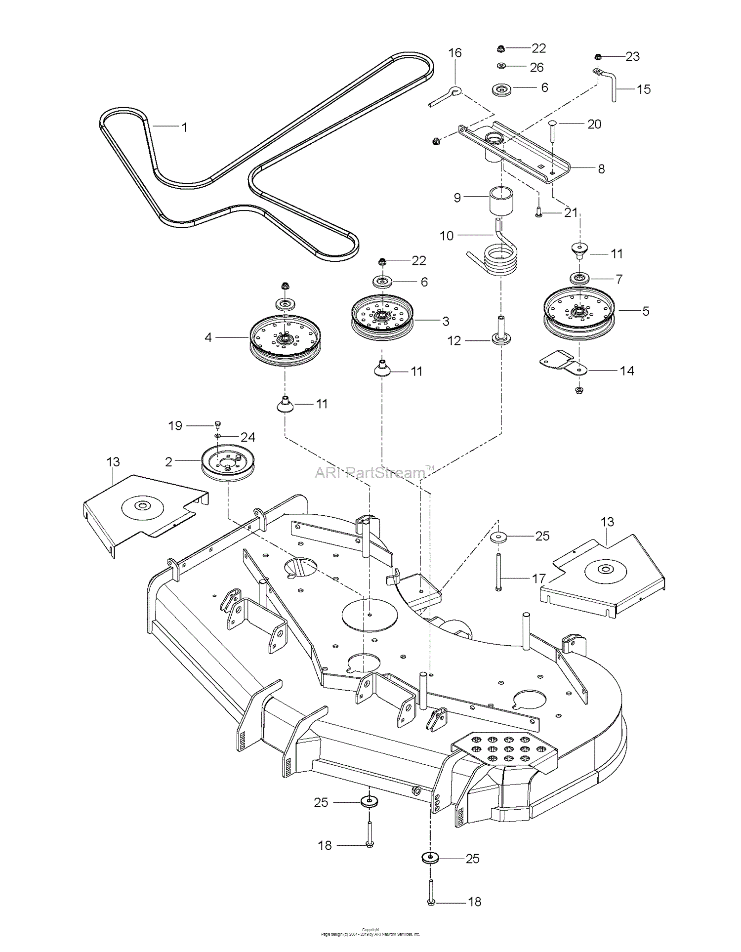 Red Max CZT54x - 96767170100 (2017-09) Parts Diagram for BELT GUARD PULLEY