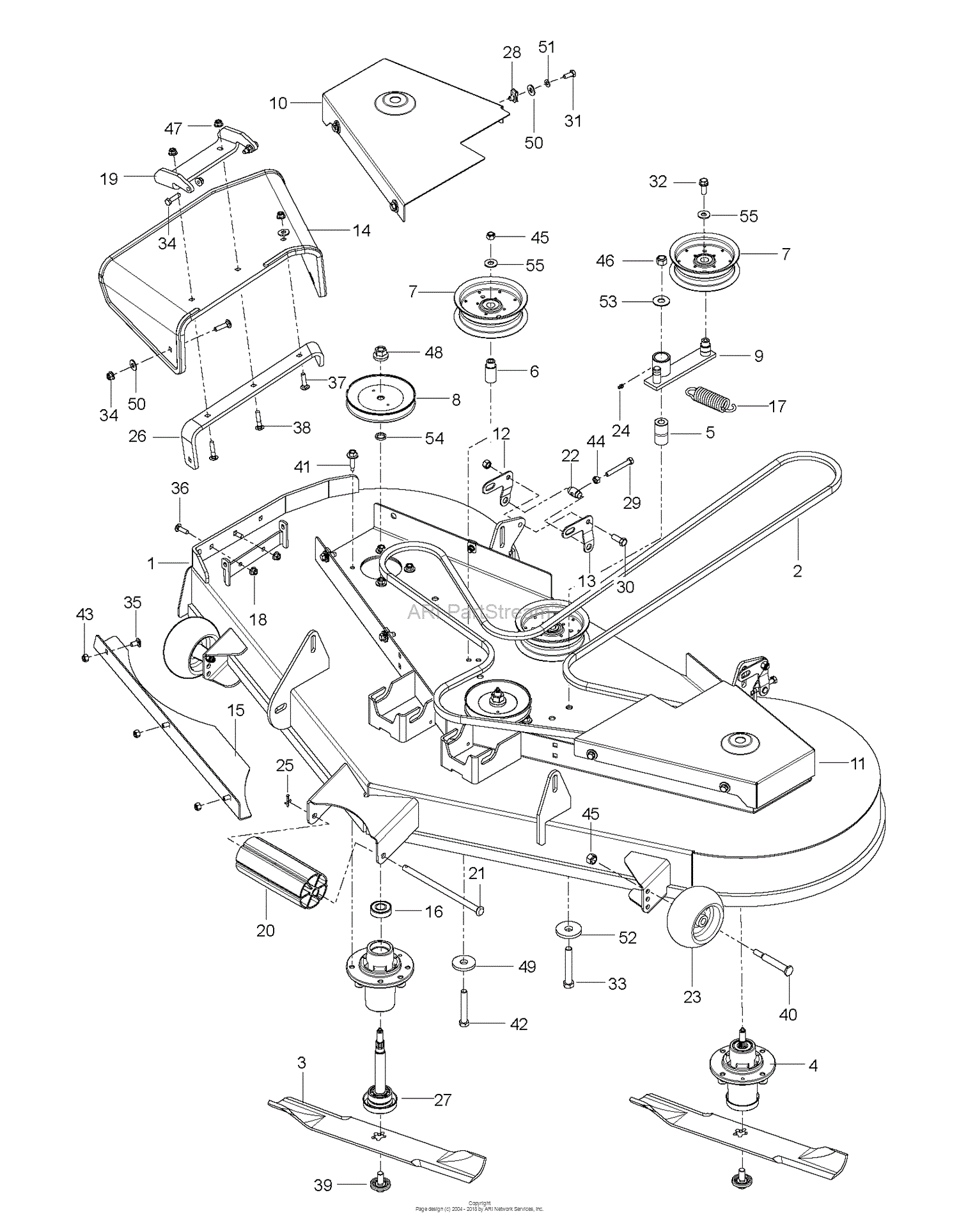 Red Max CZT61 - 96767140100 (2017-09) Parts Diagram for MOWER DECK ...