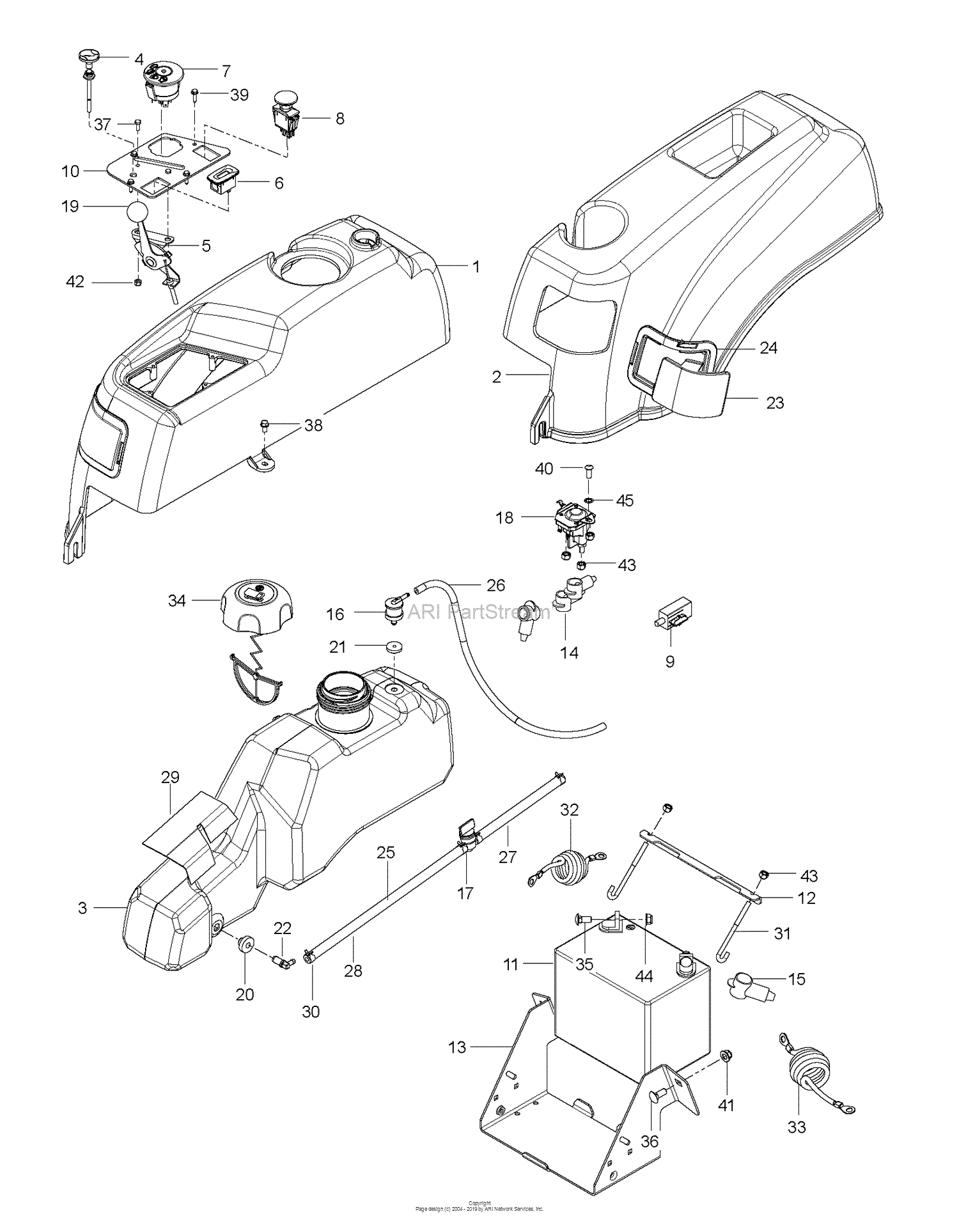 Red Max RZT54 96767210100 2017 10 Parts Diagrams