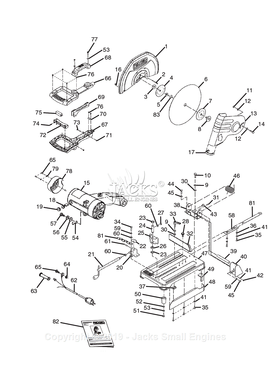 Ridgid 14500 Chop Saw Parts Diagram | Reviewmotors.co