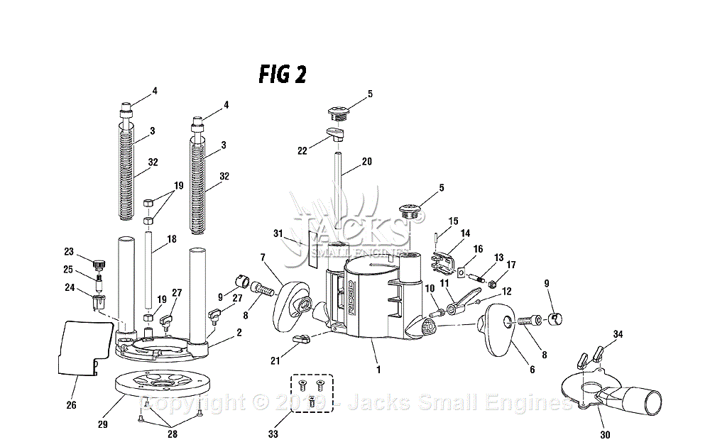 Ridgid R2900 Parts Diagram for Figure B