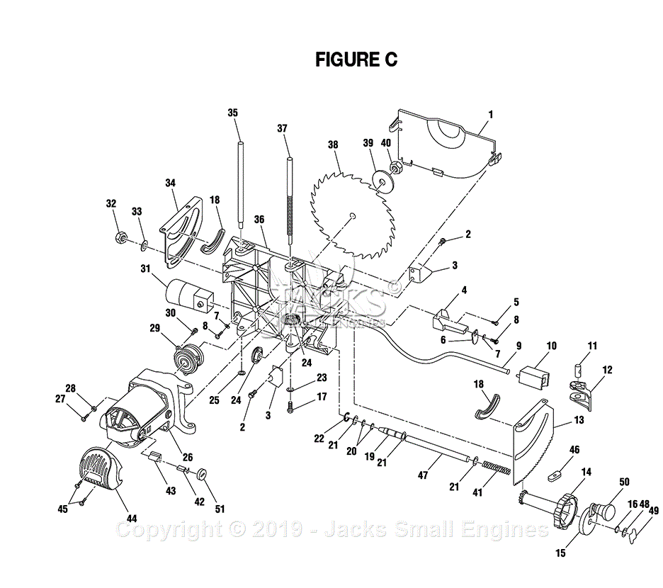 Ridgid JP06101 Parts Diagram for Figure C