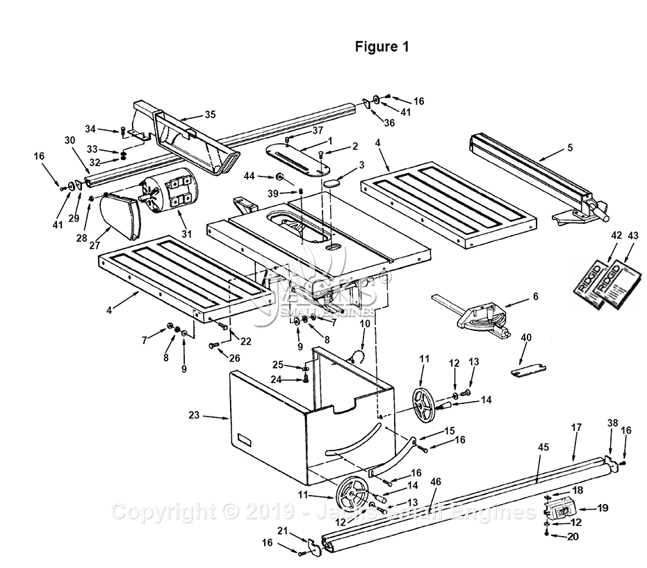 Ridgid Ts24120 Parts Diagram For Figure A
