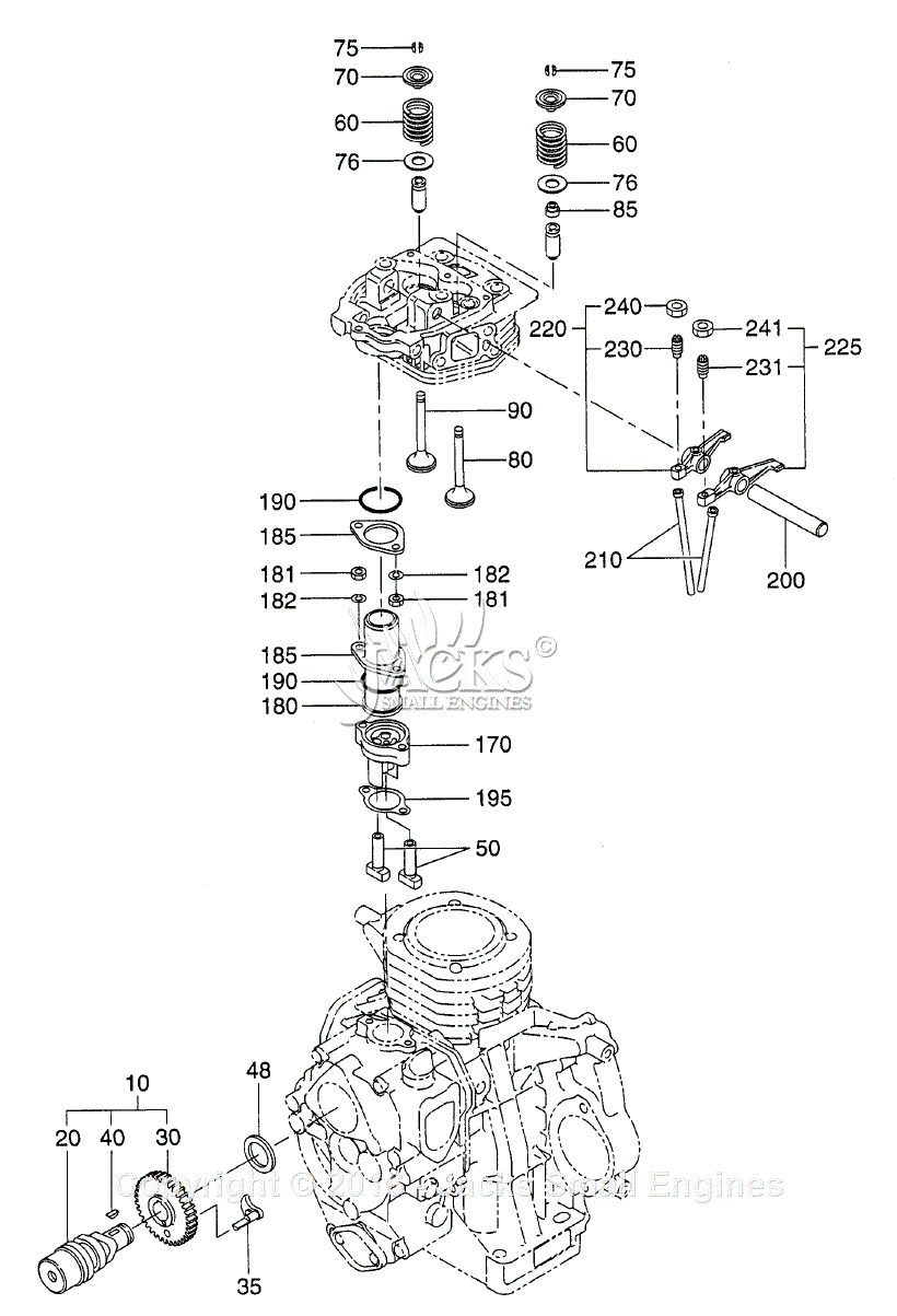 Robin/Subaru DY41 Parts Diagram for Intake/Exhaust kohler engine parts diagram 