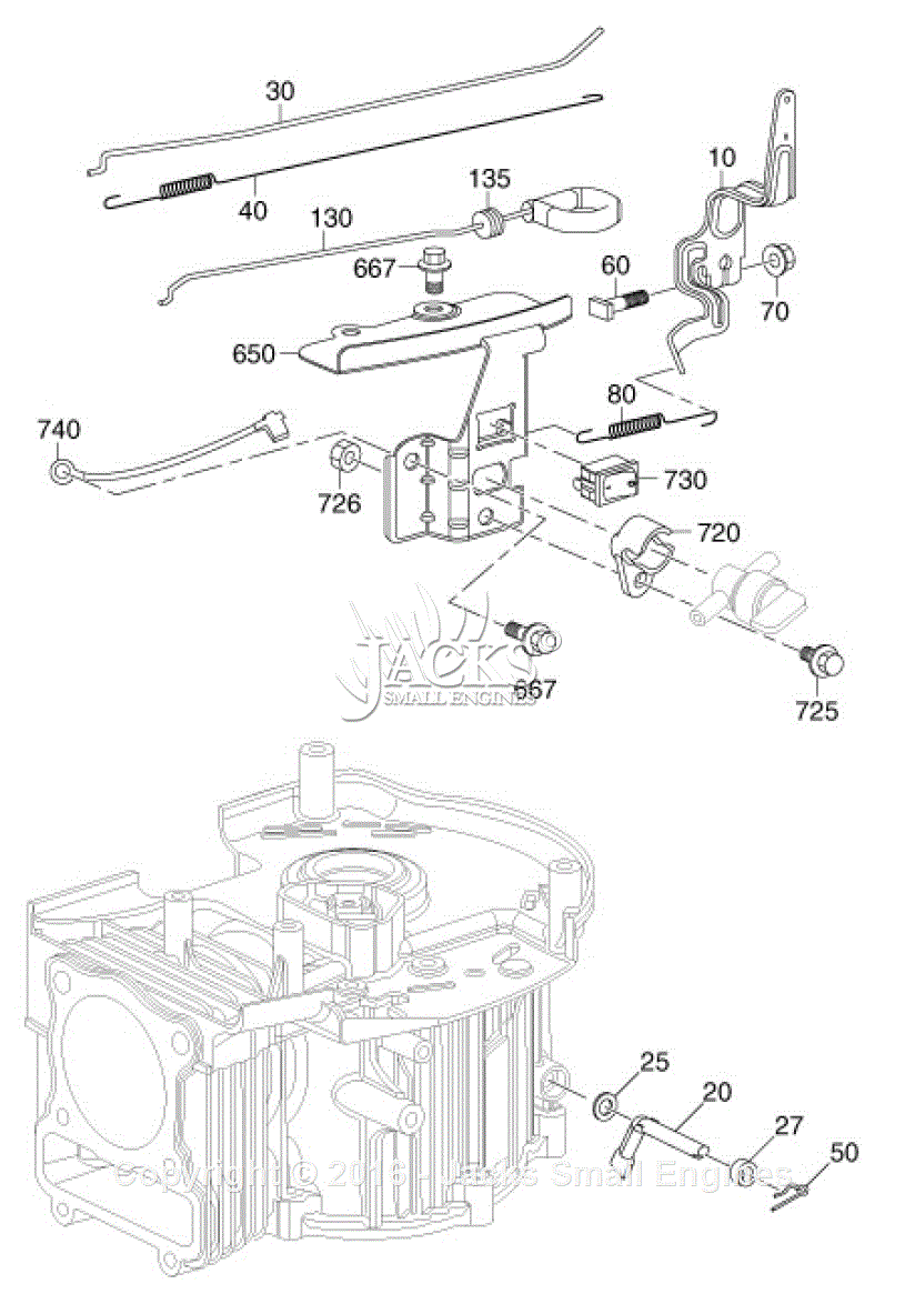 Robin/Subaru EA190V Parts Diagram for Governor