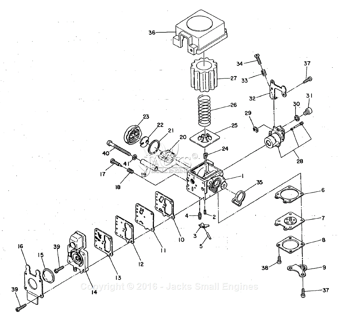 Robin/Subaru EC01R Parts Diagram for Carburetor/Air Cleaner