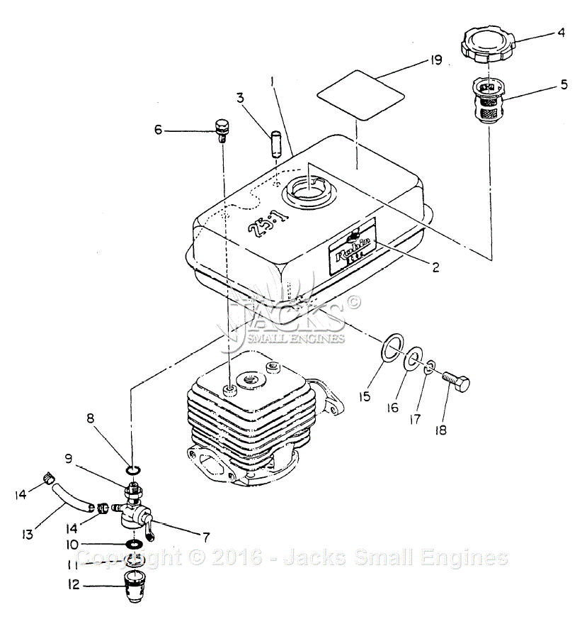 Robin Subaru EC06D Tru Cut Parts Diagram for Fuel Tank