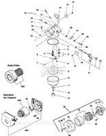 Robin/Subaru EC06D Tru-Cut Parts Diagram for Carburetor/Air Cleaner