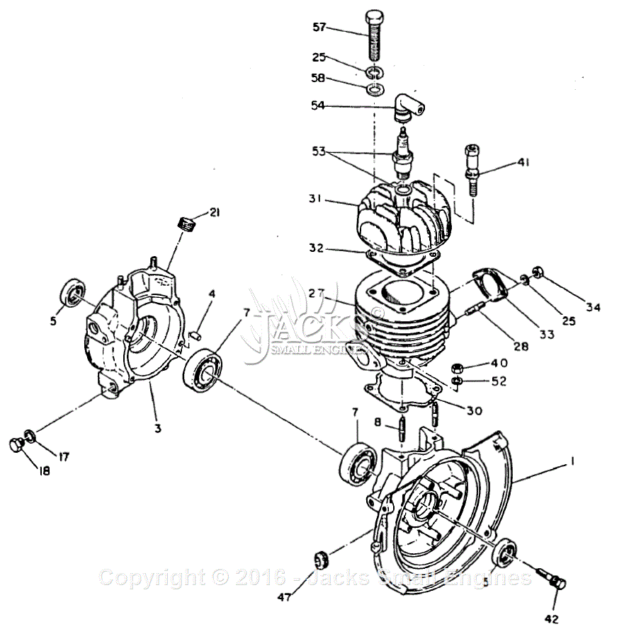 Robin/Subaru EC10D Wacker Parts Diagram for Crankcase/Cylinder