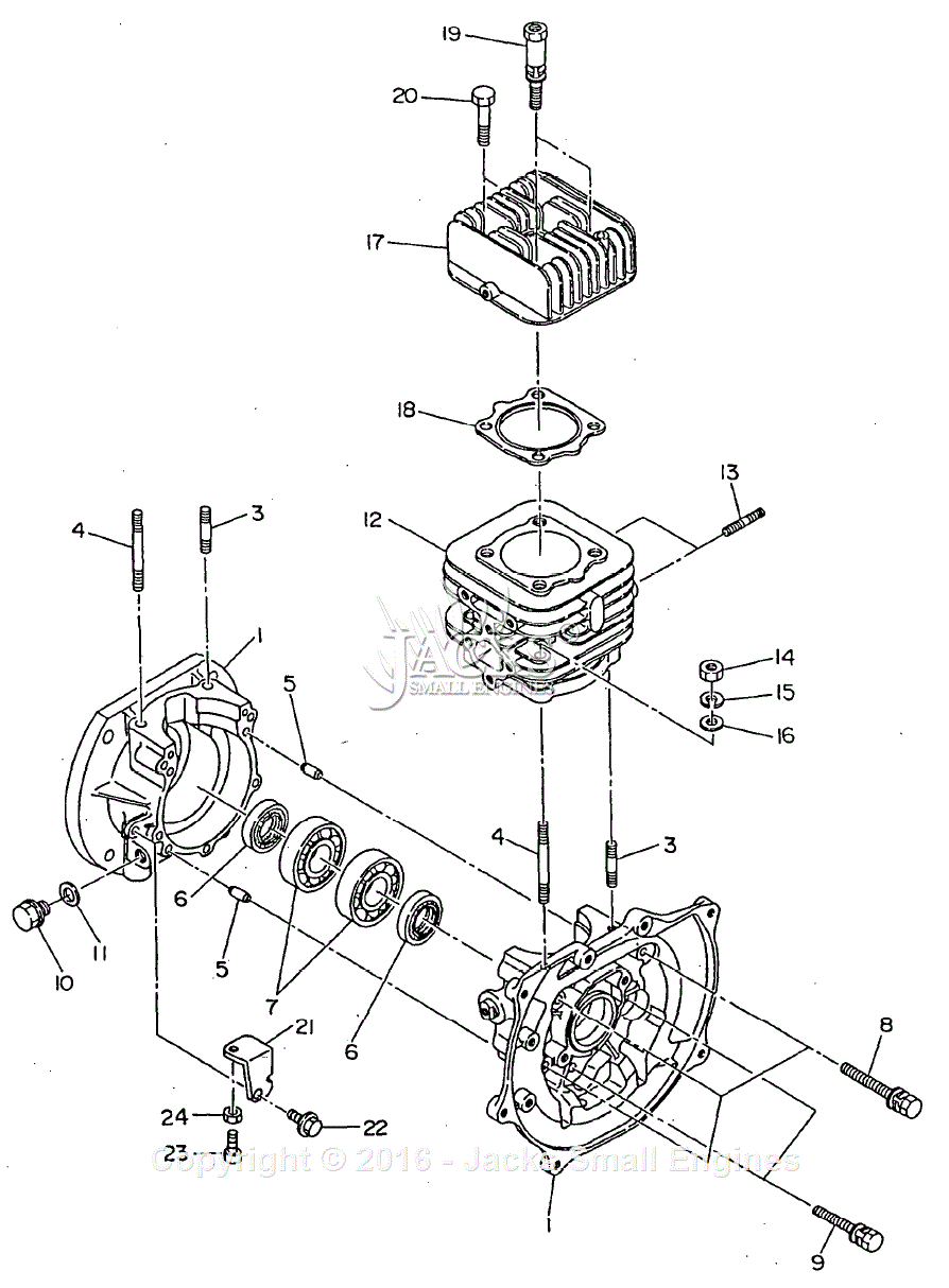 Robin/Subaru EC12 Bomag Parts Diagram for Crankcase ... kohler engine parts diagram 